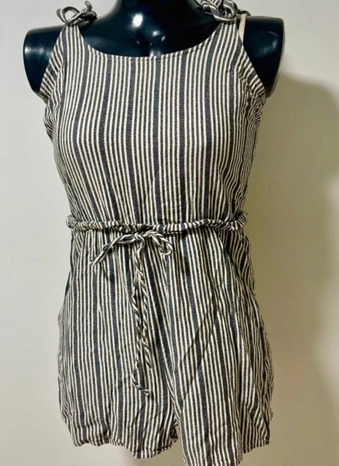Combishort à rayures noir & beige - Primark - Taille 36 - photo numéro 8