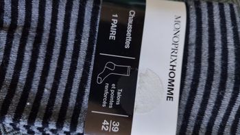 Chaussettes 39 42 monoprix
