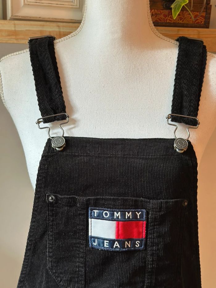 Robe salopette noire en velours côtelé Tommy Jeans - Taille 36 - photo numéro 4