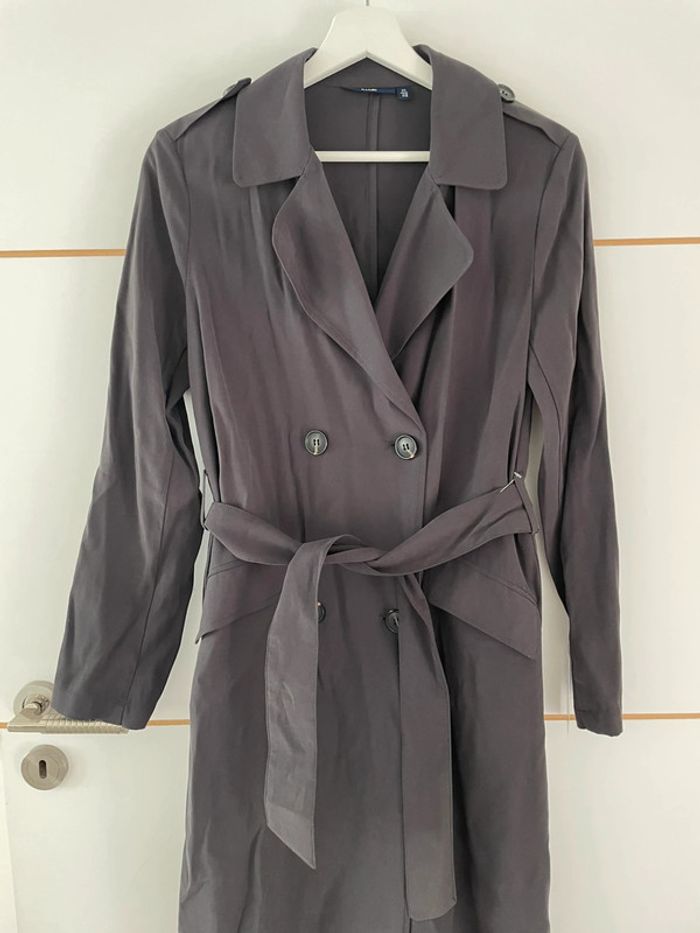 Trench long gris foncé XS Kiabi - photo numéro 2