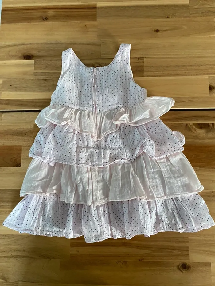 Robe sergent major rose petit pois noir - photo numéro 7