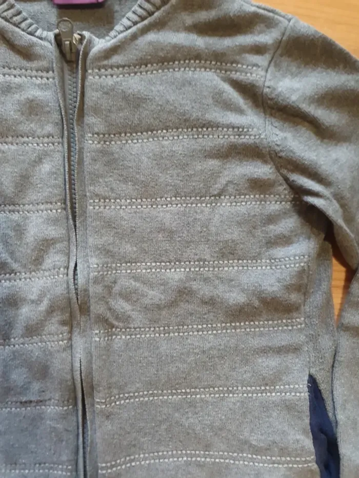 gilet matelassé sergent major 8 ans gris - photo numéro 3