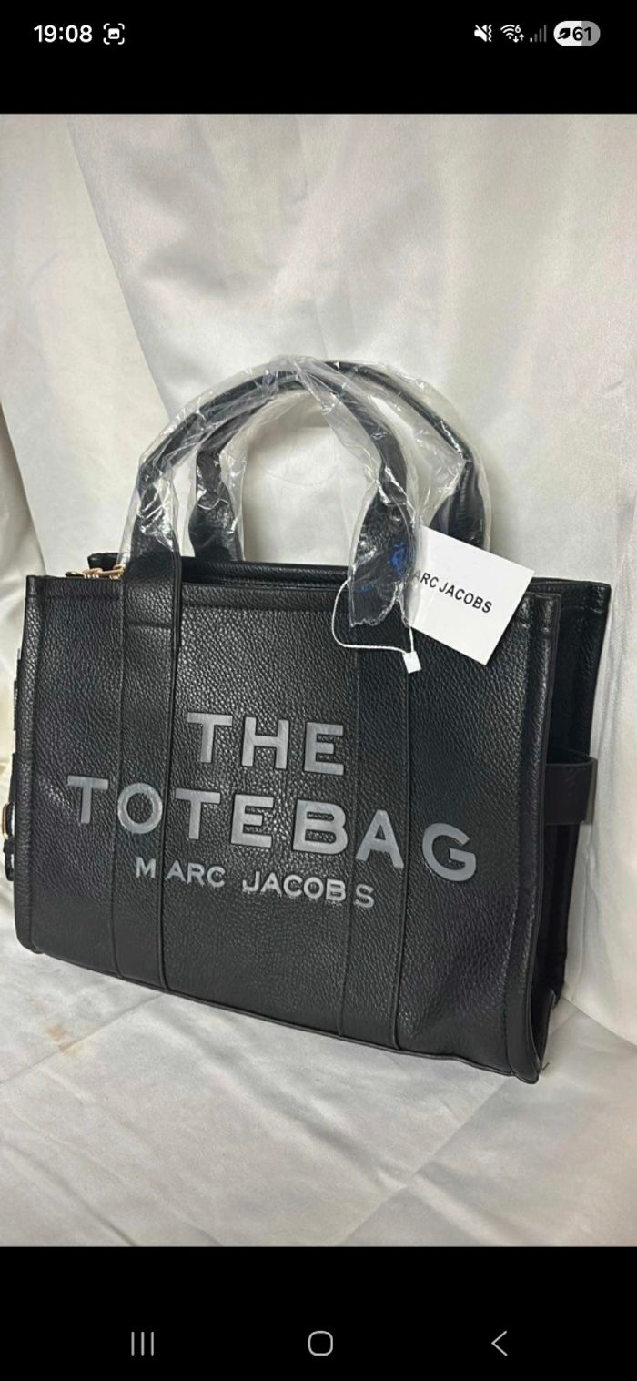 Sac tote bag noir a bandoulière
