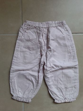 Pantalon doublé rose pâle fille 3 ans LAINGO BE