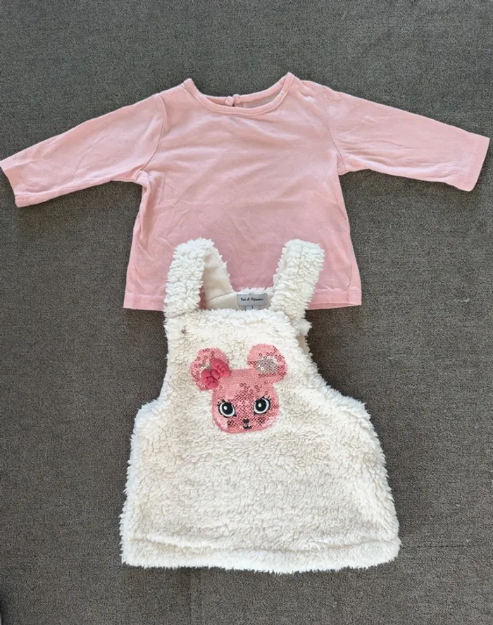 Ensemble robe tee shirt 3 mois