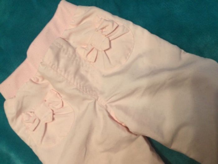 pantalon graine de rêve double 12 mois 1 an rose tbe double 80% coton