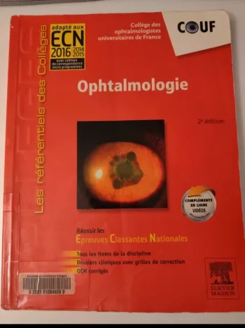 Référentiel de l'étudiant en médecine - Ophtalmologie (2e édition)