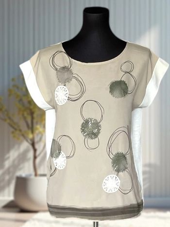 t-shirt fluide ton taupe/mastic Linea Cinque Taille M