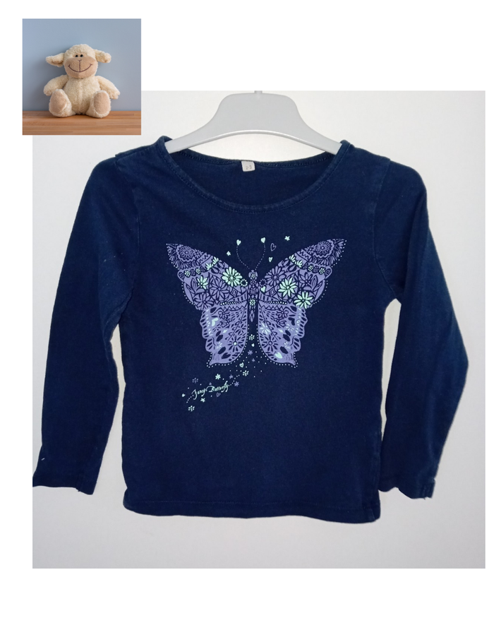 T-shirt été 2/3 ans Tex motif Papillon - photo numéro 1