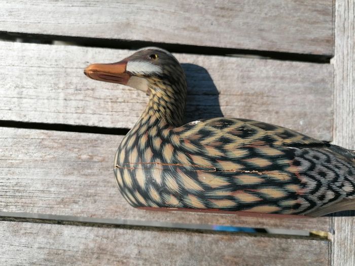 Figurine statuette canard et cane bois décoration collection vintage - photo numéro 4