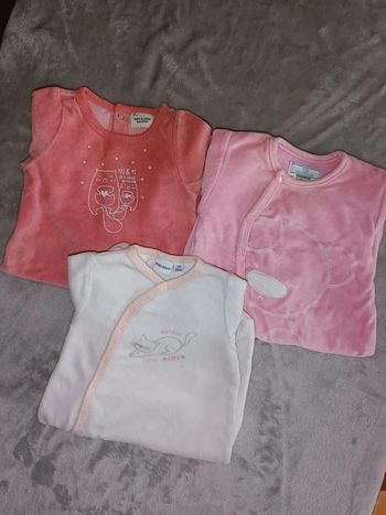 Lot pyjama chaud 3 mois fille