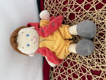 Doudou Garçon Lutin Rose Jaune Coccinelle 