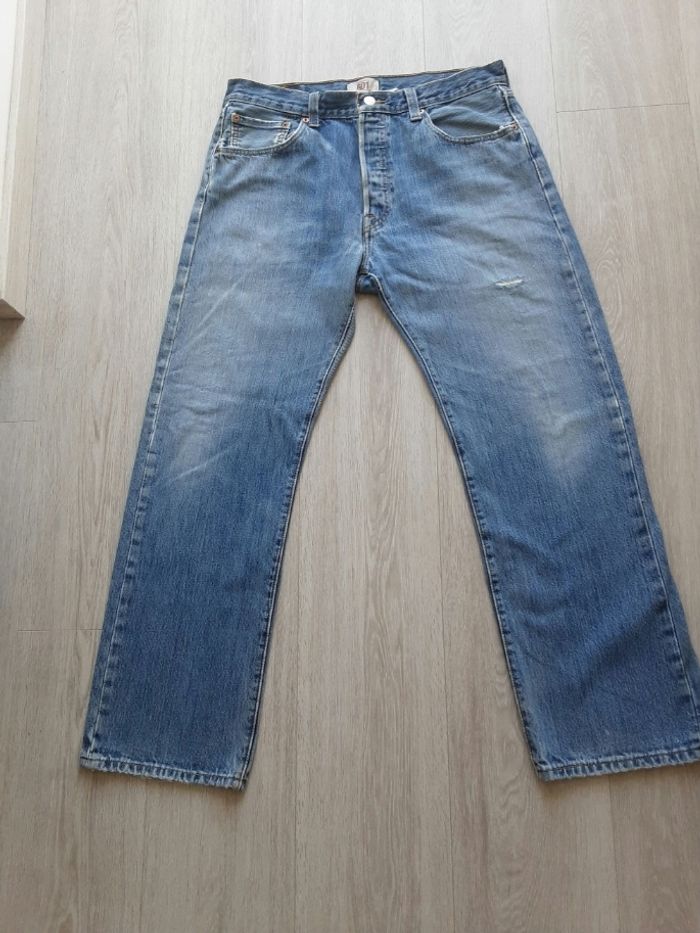 Pantalon jean vintage marque levis Strauss 501 taille w 34 l 30 fermeture bouton - photo numéro 6