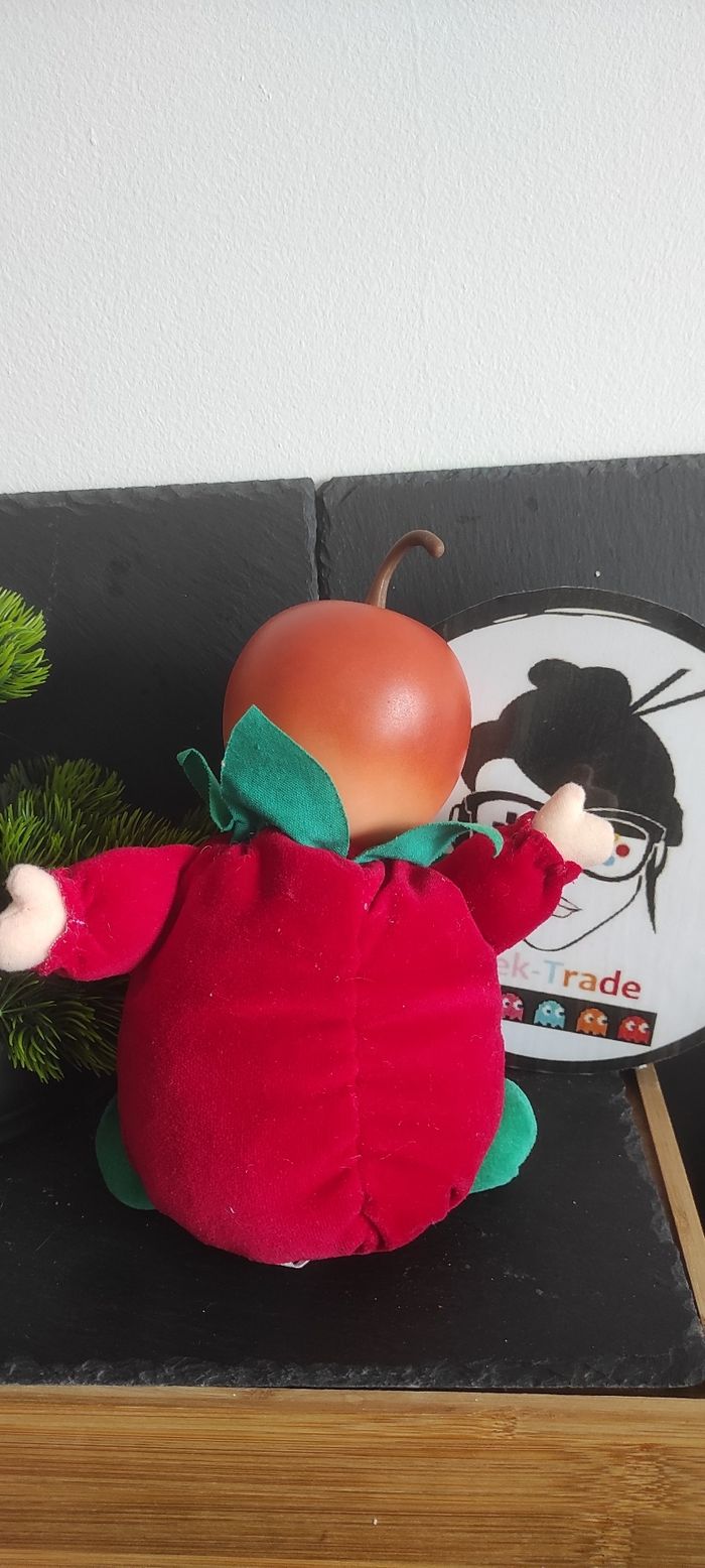 poupée peluche mundia pomme ancien rouge vert boule toufous Fraise Beige Vintage - photo numéro 2
