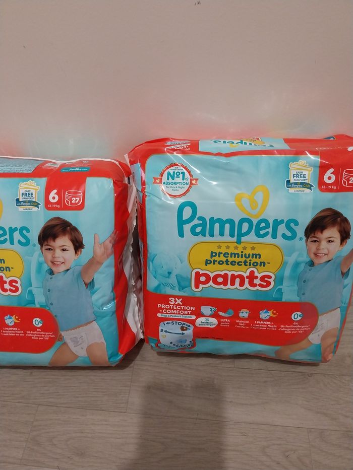2 paquets pampers pants taille 6