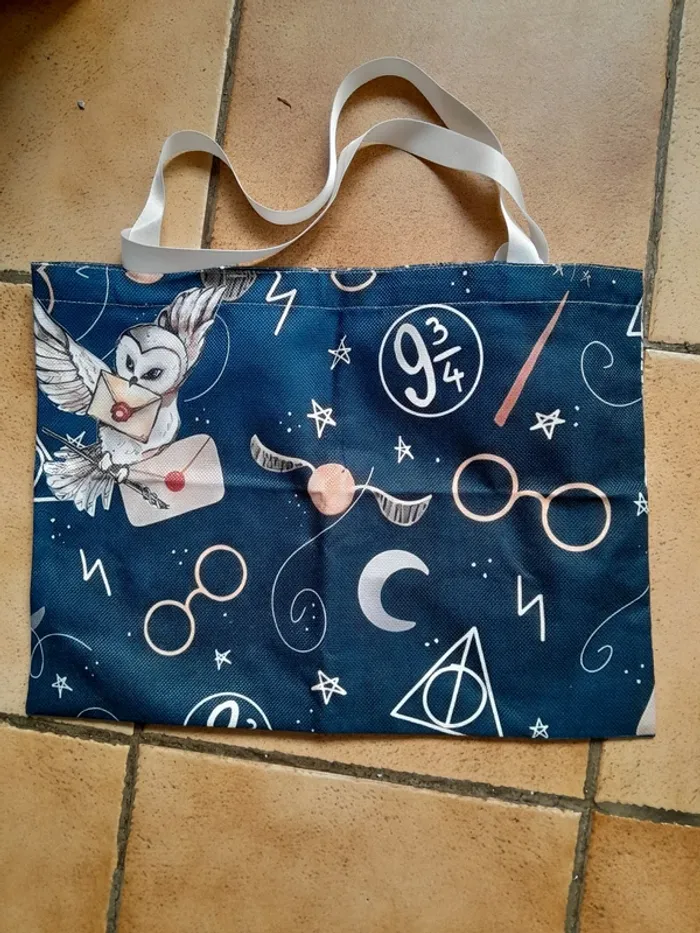 Grand sac en Chanvre, Harry Potter, couleur bleu - photo numéro 8