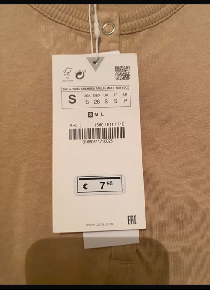 T-shirt zara taille s neuf - photo numéro 2
