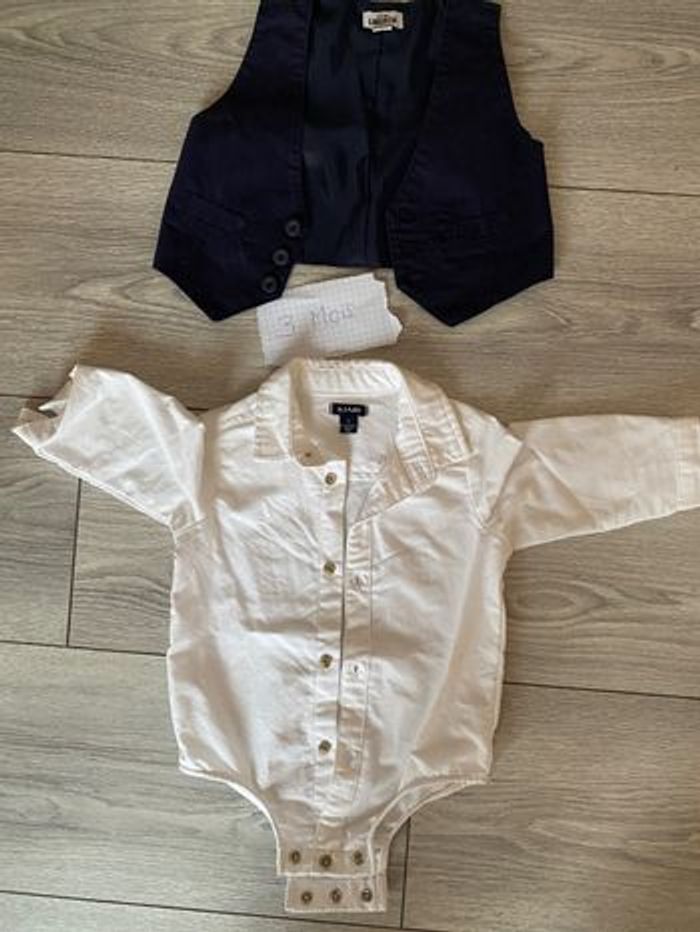 Chemise bodie et gilet