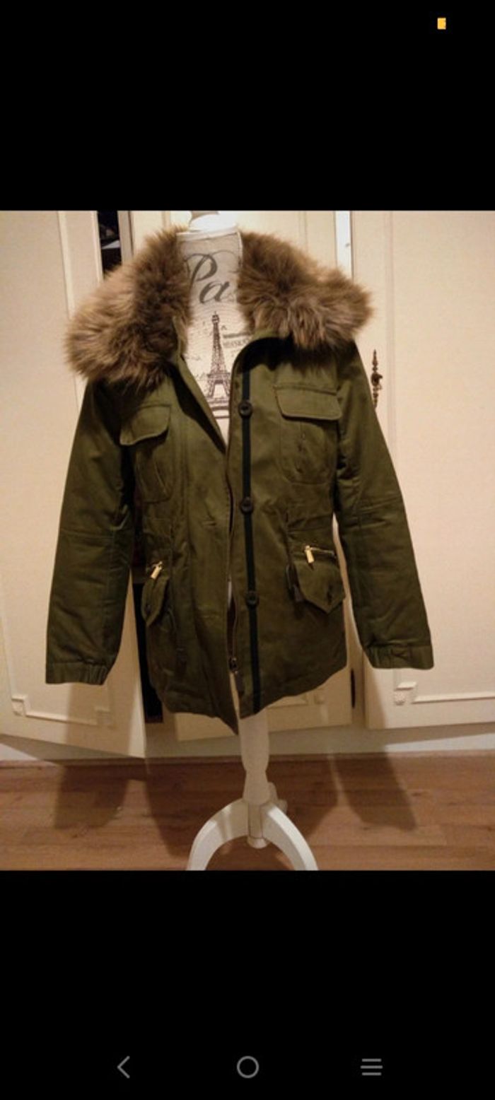 Beau parka kaki Mango  en excellent état taille xs - photo numéro 5