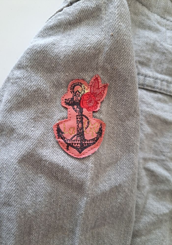 Veste en jean gris clair fille 4 ans TBE - photo numéro 6
