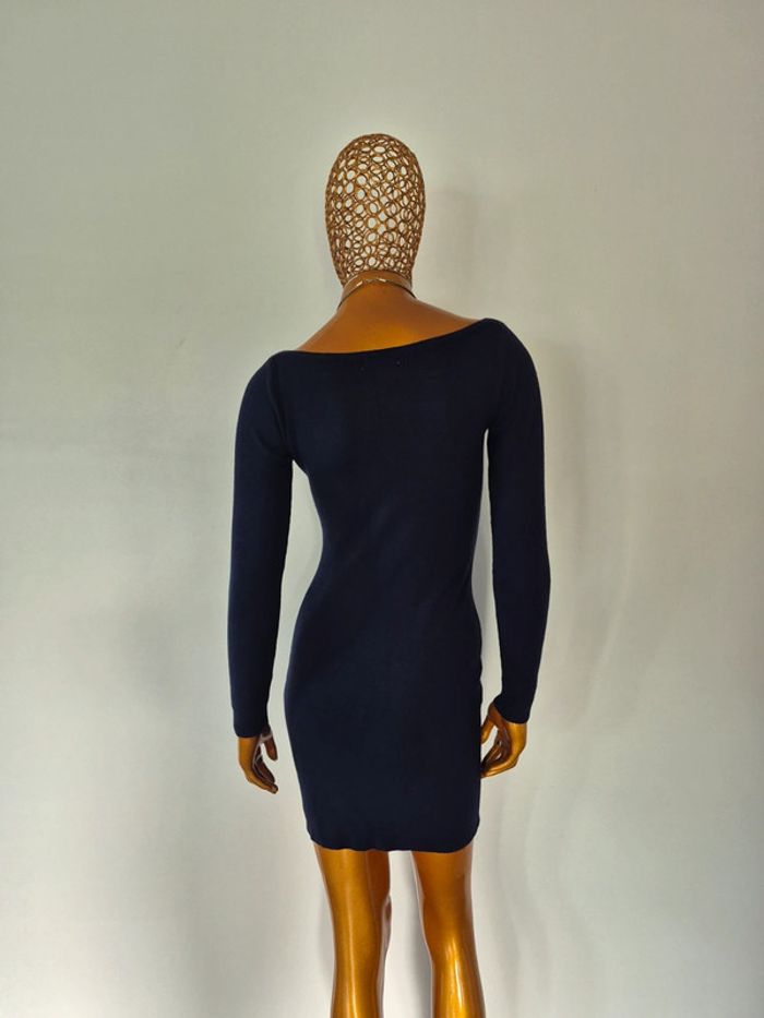Robe Manches Longues Marine avec Strass Femme Taille Unique - photo numéro 2