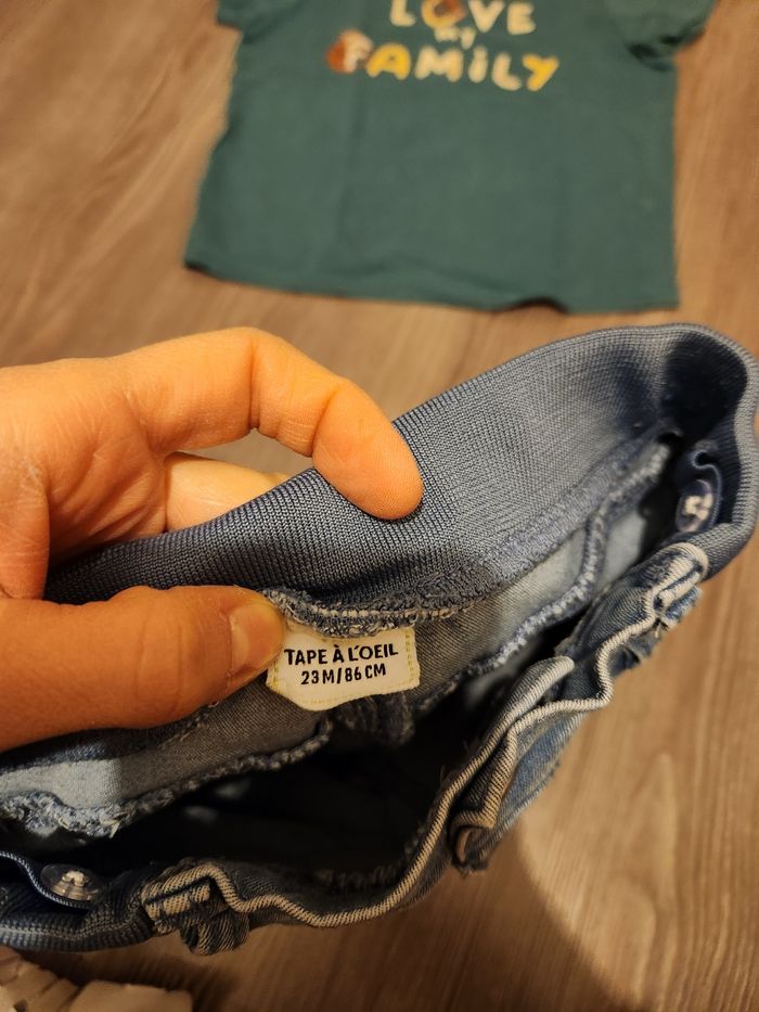 Eensemble short en jeans + t-shirt TAO 23 mois - photo numéro 5