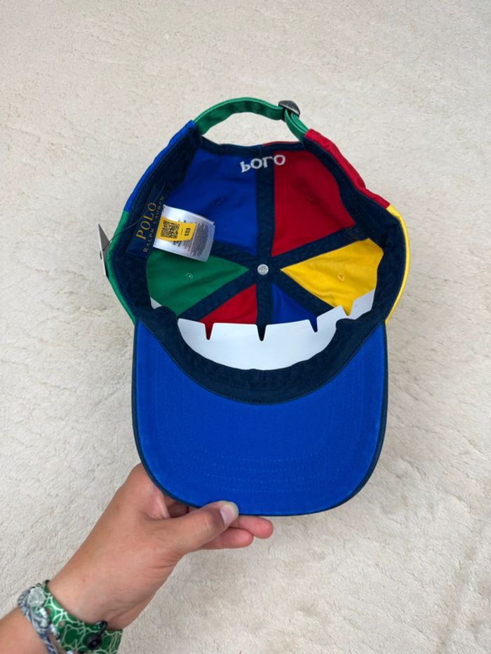 Casquette Ralph Lauren Multicolore Logo Brodé Neuve - photo numéro 7