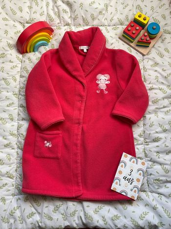 robe de chambre en polaire rose 3 ans kitchoun