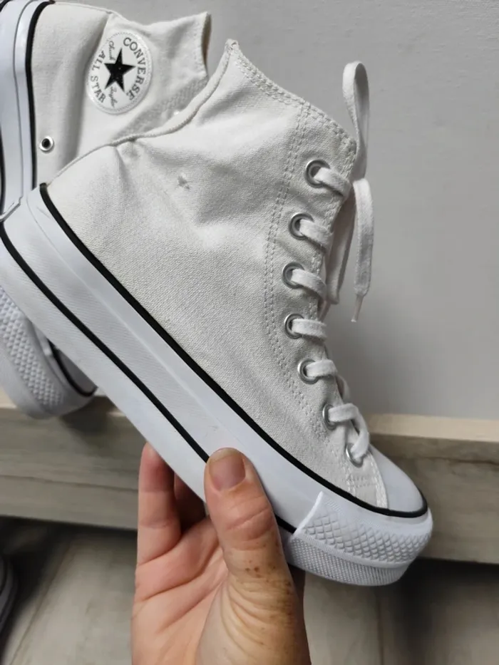 Converse plateforme blanche - photo numéro 3