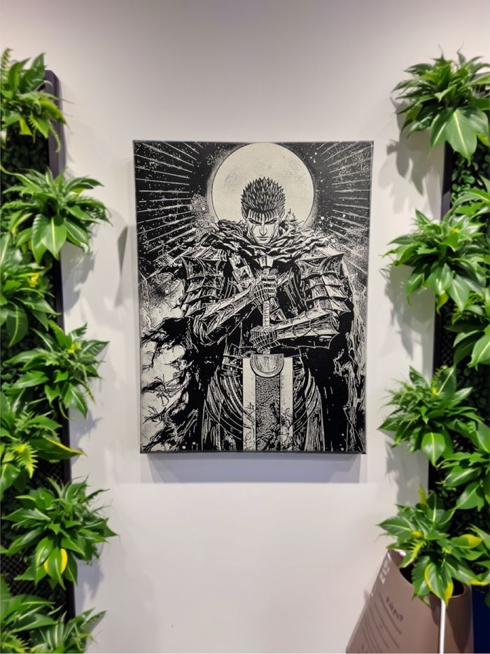 Tableau Berserk Guts épée lune toile 30x40cm - photo numéro 2