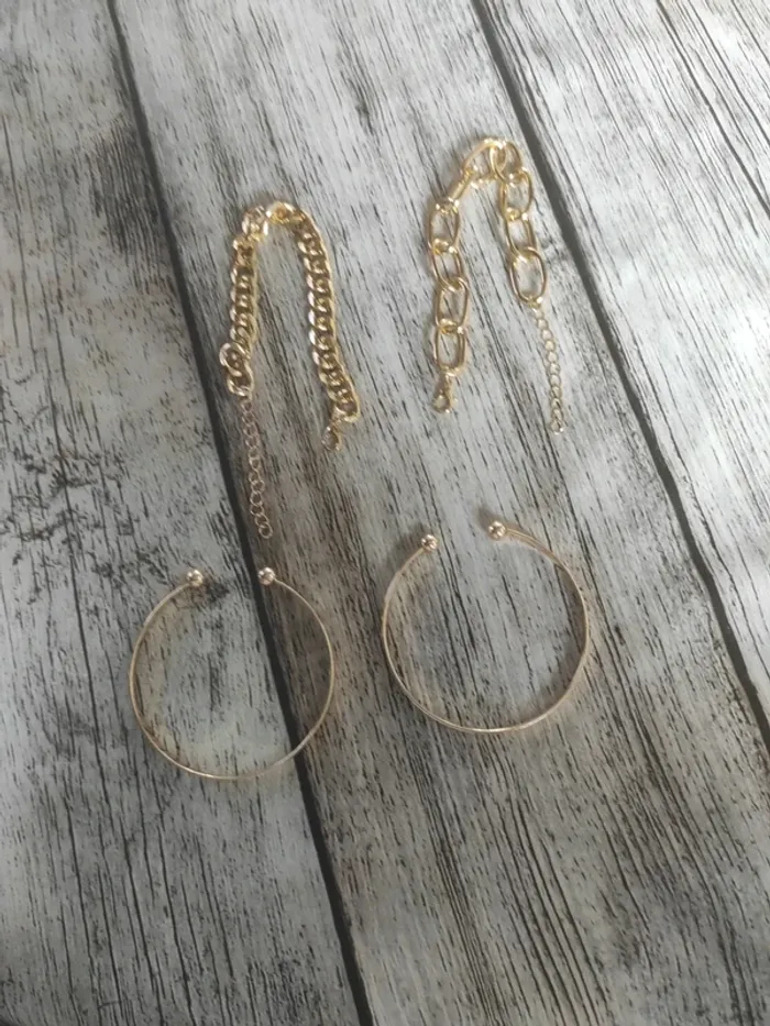 Lot 4 bracelets dorés