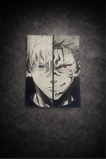 Tableau Gojo Sukuna Jujutsu Kaisen en toile 30x40cm