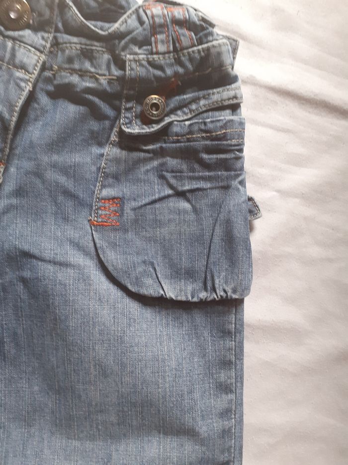 Jean bleu gris motif coloré - photo numéro 3