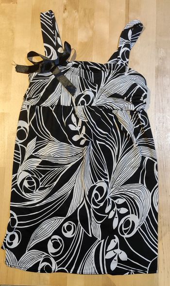 Débardeur fluide et doux noir et blanc