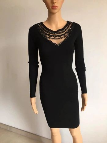 Robe pull noire moulante neuve taille unique