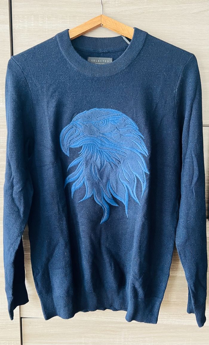 Pull bleu marine homme Selected Taille L/XL