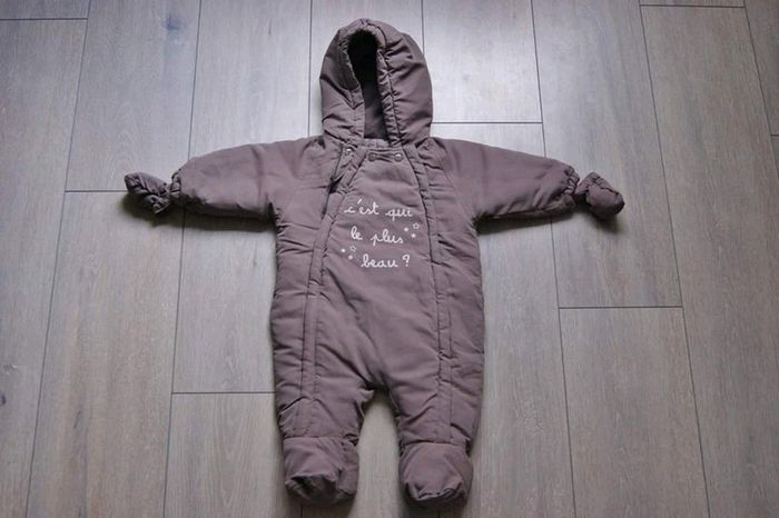 Combinaison chaude marron. Garçon 6 mois. Marque Kimbaloo