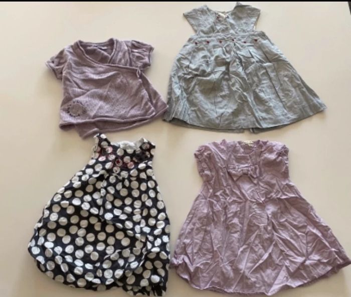 Lot robes été filles 12 mois