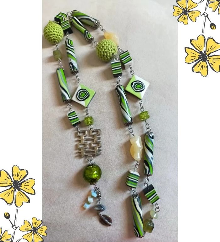 Collier long multiformes – Collection Émeraude Urbaine - photo numéro 5