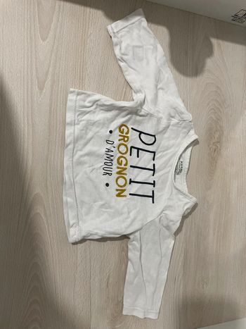T-shirt manche longue 1 mois