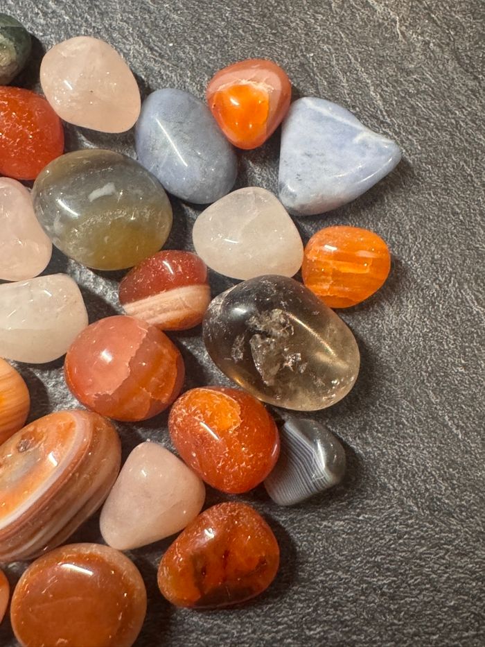 Lot de 200 g de pierres naturelles polies – Minéraux variés - photo numéro 2