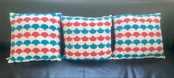 Lot de 3 coussins »Tati »tricolores