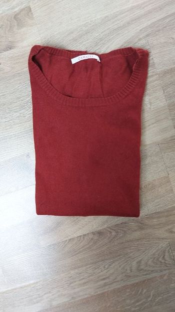 Pull bordeaux camaieu T36
