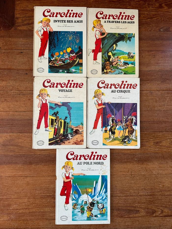 Pierre Probst - Lot de 5 livres complets État Satisfaisant Caroline bd Grands Albums Hachette