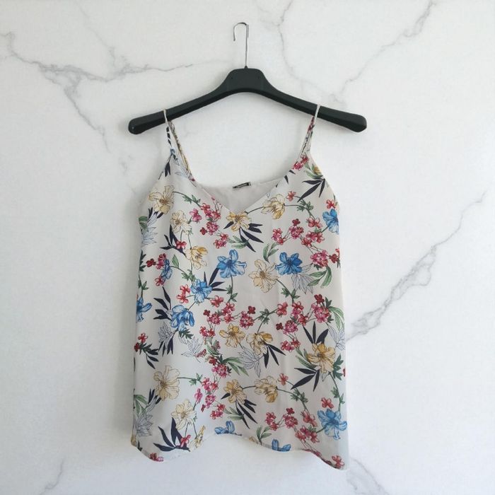 Débardeur blanc à fleurs | Pimkie | XS