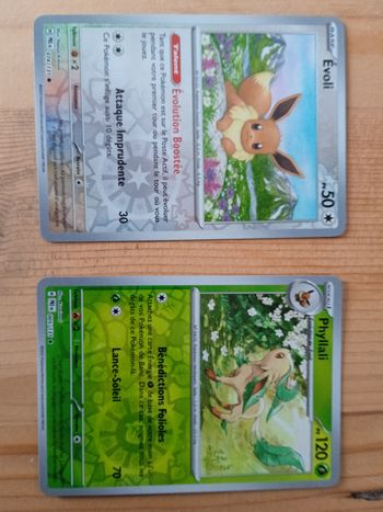 Evoli 074/131 Reverse et Phylalli 005/131 Reverse Evolutions Prismatiques