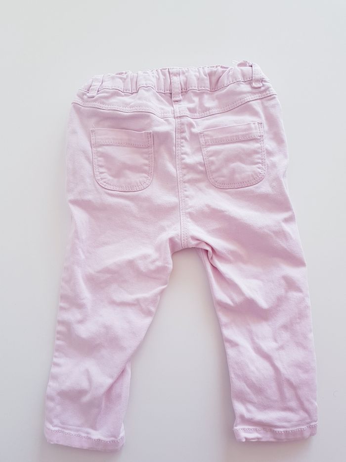 Baby Club - Ensemble pull manches longues + pantalon jean rose (12 mois) - photo numéro 6