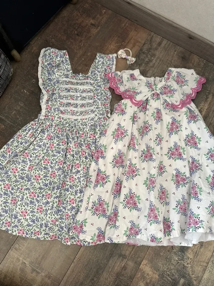 Lot de 2 robes doublées + chouchous