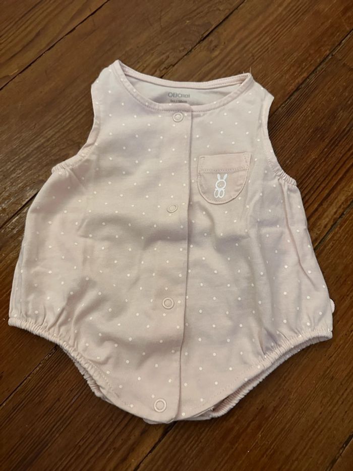 Barboteuse Obaïbi rose naissance