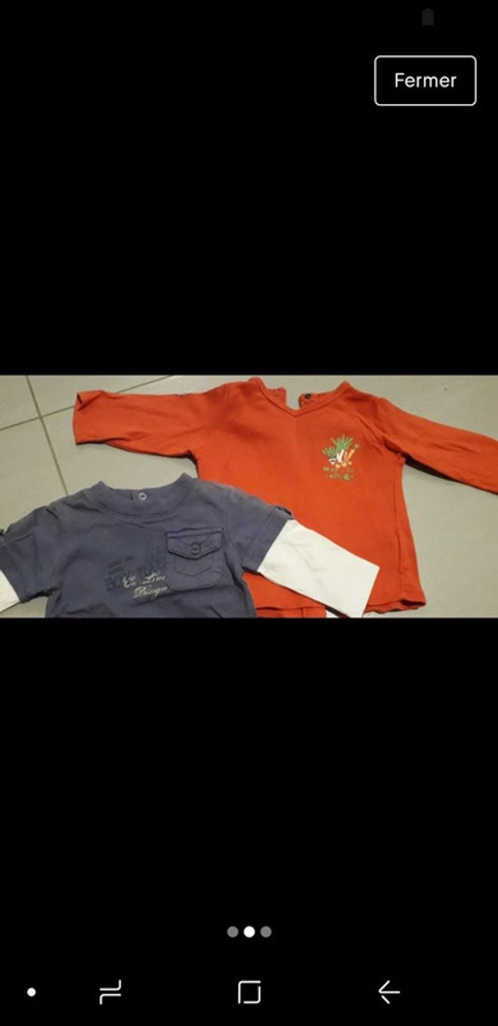 Lot de 3 tee-shirts manches longues 3 mois - photo numéro 2